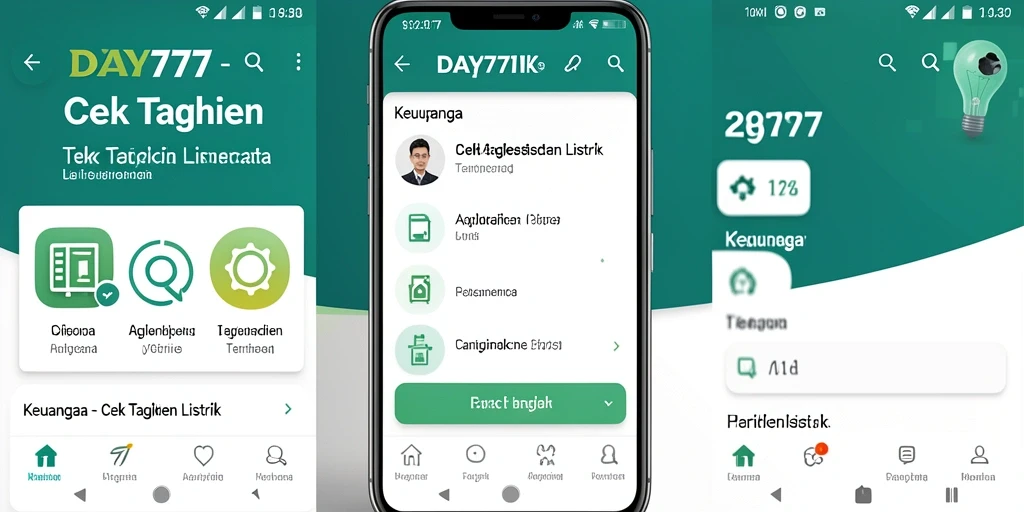 Tampilan antarmuka DAY777 yang memudahkan cek tagihan listrik.