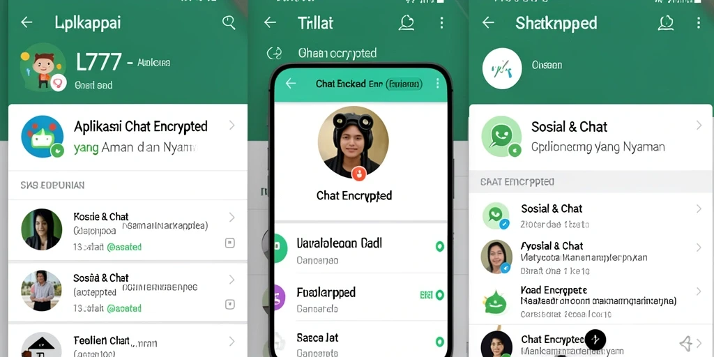 Antarmuka sederhana dan aman dari aplikasi Chat Encrypted L777.
