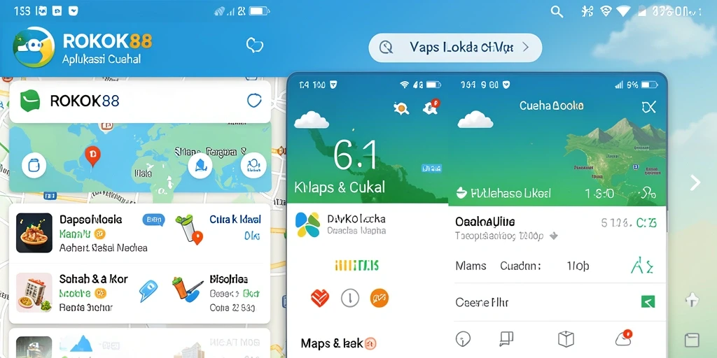 Tampilan antarmuka ROKOK88 dengan fitur cuaca lokal yang lengkap.
